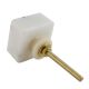 White Square Stone Gold Cross Dresser Knob